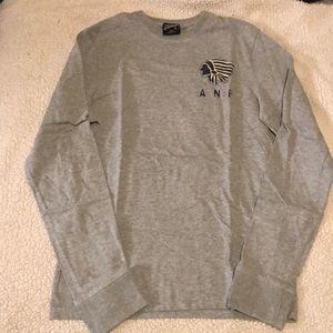 Abercrombie and Fitch long sleeve tee. Size small. Gray